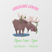 幸おもしろいせなムース漫画イラストレーション ウィンドウサイン (シート)