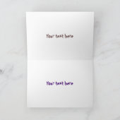 幸おもしろいせなムース漫画イラストレーション カード (内部)