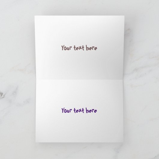 幸おもしろいせなムース漫画イラストレーション カード (内部)