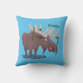 幸おもしろいせなムース漫画イラストレーション クッション (裏面)