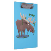 幸おもしろいせなムース漫画イラストレーション クリップボード (右)