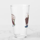 幸おもしろいせなムース漫画イラストレーション タンブラーグラス (左)