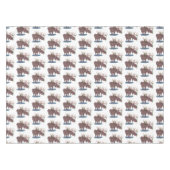 幸おもしろいせなムース漫画イラストレーション テーブルクロス (正面(横))