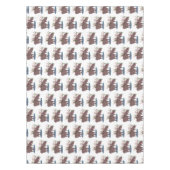 幸おもしろいせなムース漫画イラストレーション テーブルクロス (正面)