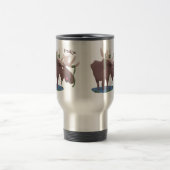 幸おもしろいせなムース漫画イラストレーション トラベルマグ (中央)