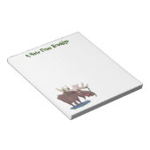 幸おもしろいせなムース漫画イラストレーション ノートパッド (アングル)