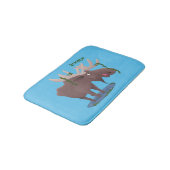 幸おもしろいせなムース漫画イラストレーション バスマット (アングル)