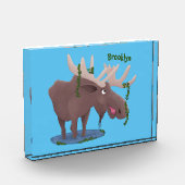 幸おもしろいせなムース漫画イラストレーション フォトブロック (左)