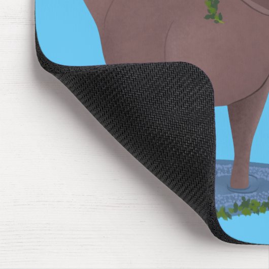 幸おもしろいせなムース漫画イラストレーション マウスパッド (コーナー)