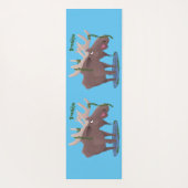 幸おもしろいせなムース漫画イラストレーション ヨガマット (裏面)