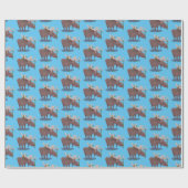 幸おもしろいせなムース漫画イラストレーション ラッピングペーパー (フラット)