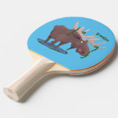 幸おもしろいせなムース漫画イラストレーション 卓球ラケット (正面アングル)