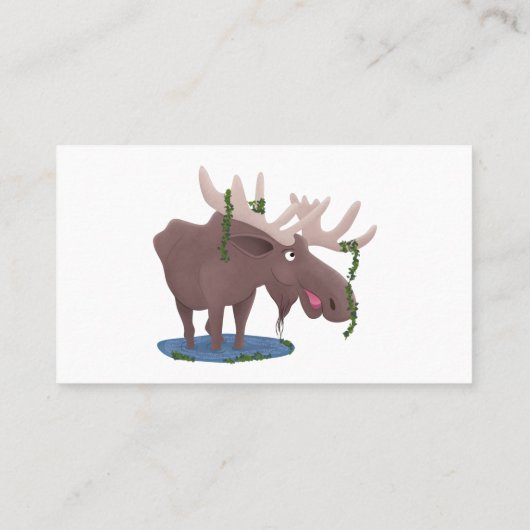 幸おもしろいせなムース漫画イラストレーション 名刺 (裏面)