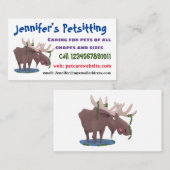 幸おもしろいせなムース漫画イラストレーション 名刺 (正面/裏面)