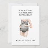 幸おもしろいせな妊娠バレンタインデーの贈り物 シーズンカード (正面)