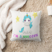幸おもしろい数々の星キッズgifの色ユニコーン クッション (ブランケット)