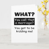 幸おもしろい結婚命日 カード (黄色い花)