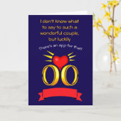 幸おもしろい結婚命日 カード (黄色い花)