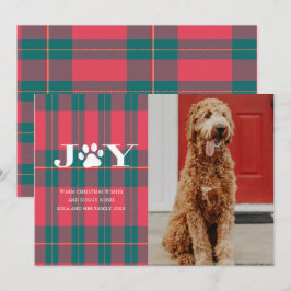 幸せいっぱいなペットの写真のホリデーカード 招待状