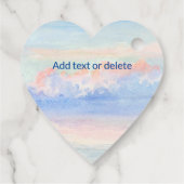 幸せいっぱいのウェディングシャワーパステル水彩画 フェイバータグ (裏面)