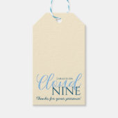 幸せいっぱいのシンプルモダンな結婚前祝賀会 ギフトタグ (正面)