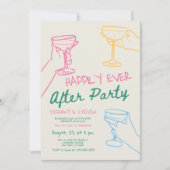 幸せいっぱいのパーティーご招待状　レセプション会場にて 招待状 (正面)