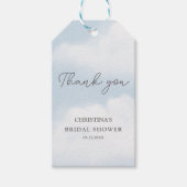 幸せいっぱいの水彩ウェディングシャワー ギフトタグ (正面)