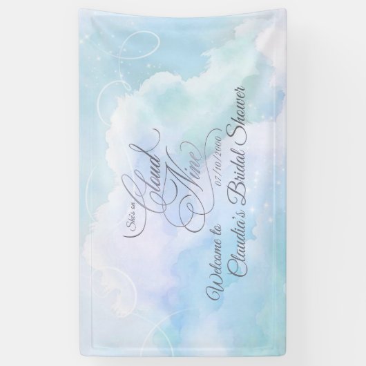 幸せいっぱいの花嫁のシャワーパーティー 横断幕 (縦)