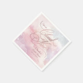 幸せいっぱいの花嫁のシャワー スタンダードカクテルナプキン (角)