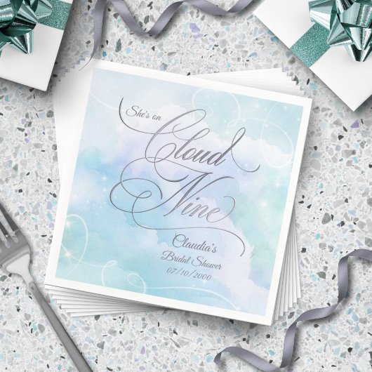 幸せいっぱいの花嫁のシャワー スタンダードカクテルナプキン