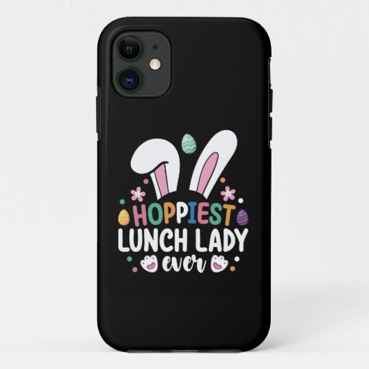 幸せいっぱい給食のおばさん学校イースターバニーエッグ Case-Mate iPhoneケース (裏面)