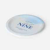 幸せいっぱい ブライダルシャワーの夢のようなパステルカラーの空 ペーパープレート (アングル)