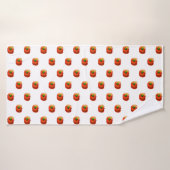 幸せおもしろいなアップルワーム付きバスタオル バスタオル (バスタオル)