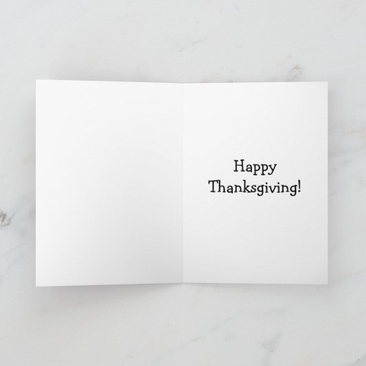 幸せおもしろいな感謝祭のユーモアの挨拶カード シーズンカード (内部)