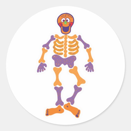 幸せおもしろいな骨格 ラウンドシール (正面)