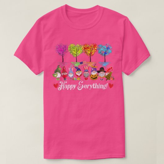 幸せおもしろいに全ての季節をグノーマイズ Tシャツ (デザイン正面)
