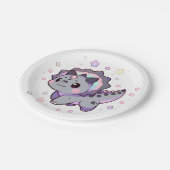 幸せお洒落な恐竜の赤ちゃんシャワー ペーパープレート (アングル)