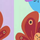 幸せお洒落な蝶と花で雲 壁紙 (縫い目)