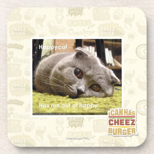 幸せからの幸せな猫、 コースター (正面)