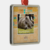 幸せからの幸せな猫、 メタルオーナメント (右)