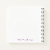 幸せかわいいかわいいフローラの水色 ノートブック (裏面)