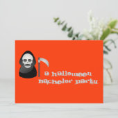 "幸せか厳格" -ハロウィンのバチュラーパーティ 招待状 (スタンド正面)