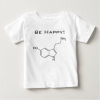 幸せがあって下さい! セロトニンの乳児のTシャツ