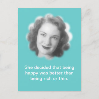 幸せがあります、おもしろいのヴィンテージの写真 ポストカード