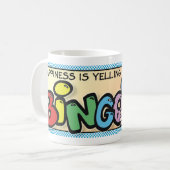 幸せがビンゴを叫んでいる! コーヒーマグカップ (正面左)