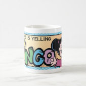 幸せがビンゴを叫んでいる! コーヒーマグカップ (中央)