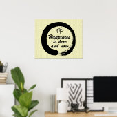 幸せが今ここにある – Zen Poster ポスター (ホームオフィス)