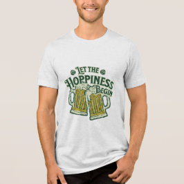 幸せが始まおもしろいる聖パトリックの日 トライブレンドTシャツ