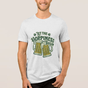 幸せが始まおもしろいる聖パトリックの日 トライブレンドTシャツ