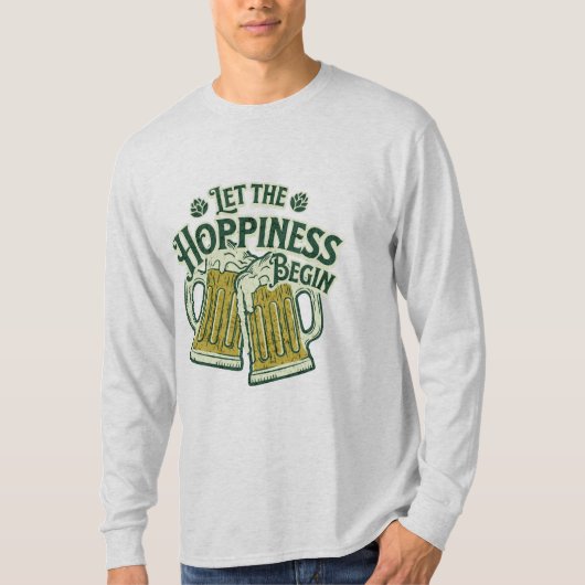 幸せが始まおもしろいる聖パトリックの日 Tシャツ (正面)